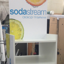 Изготовление рекламных витрин SodaStream.
